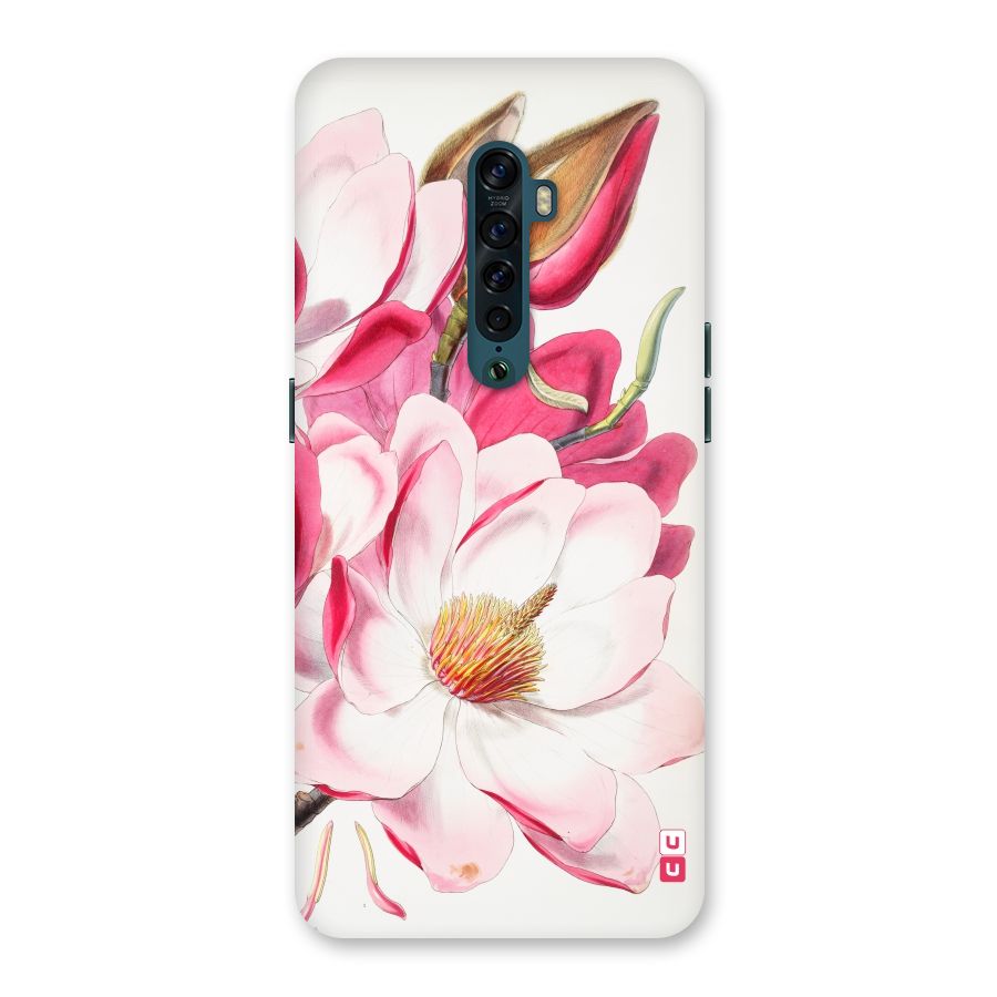 Pink Beautiful Flower Back Case for Oppo Reno2