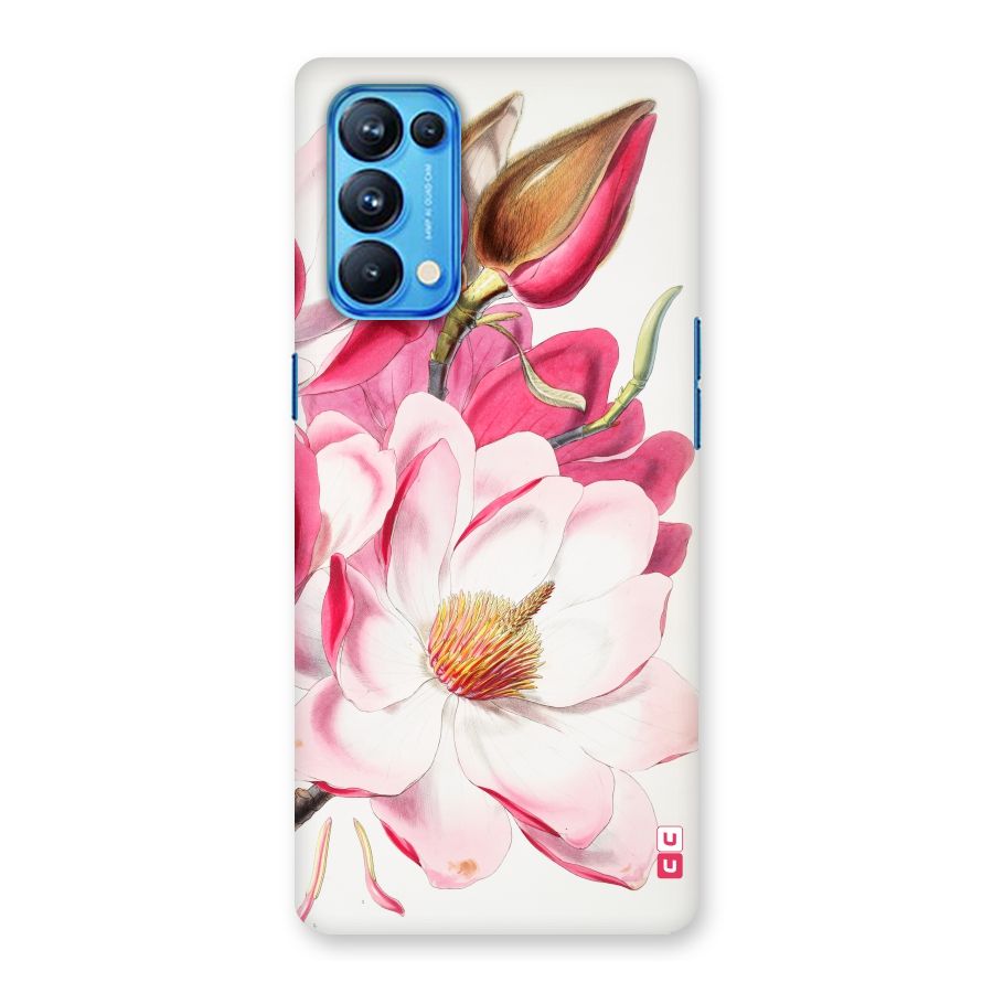 Pink Beautiful Flower Back Case for Oppo Reno5 Pro 5G