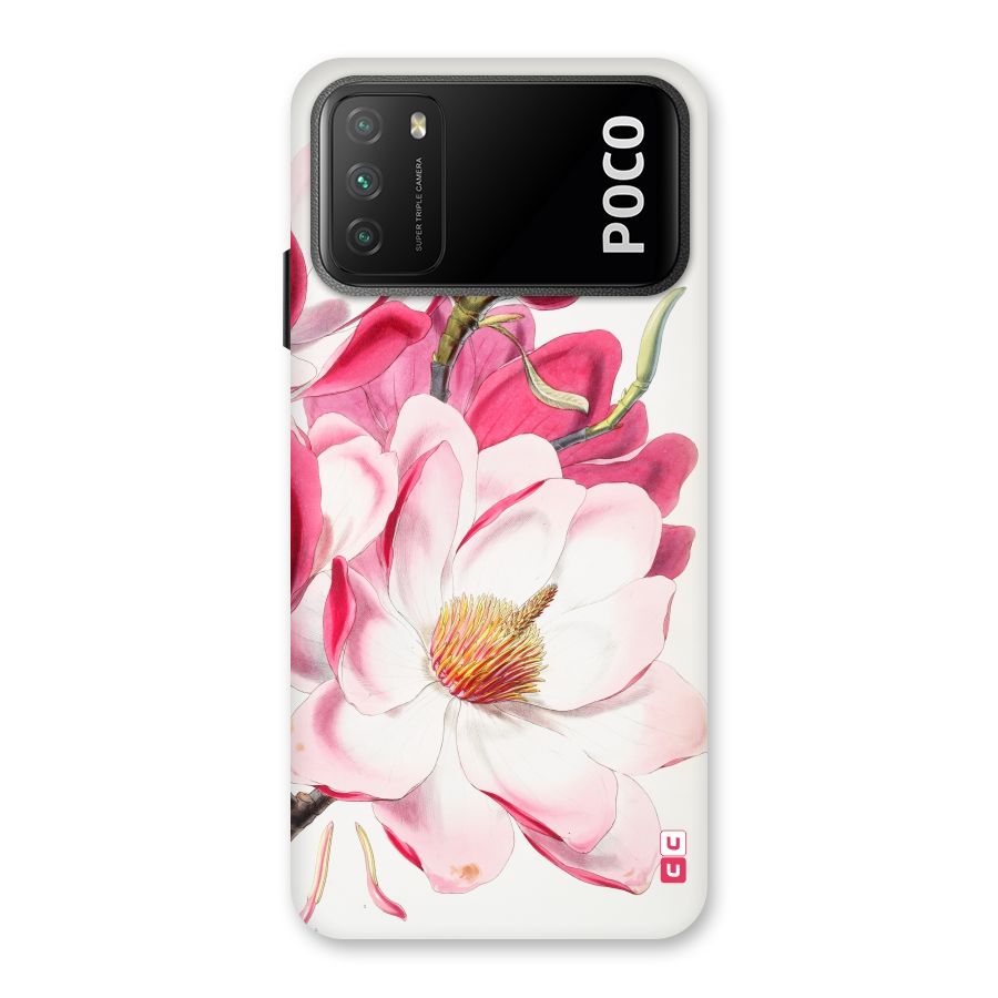 Pink Beautiful Flower Back Case for Poco M3