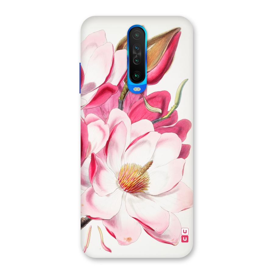 Pink Beautiful Flower Back Case for Poco X2