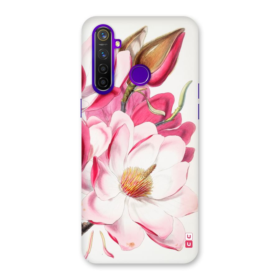 Pink Beautiful Flower Back Case for Realme 5 Pro