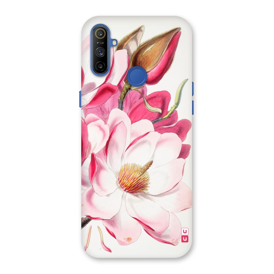 Pink Beautiful Flower Back Case for Realme Narzo 10A