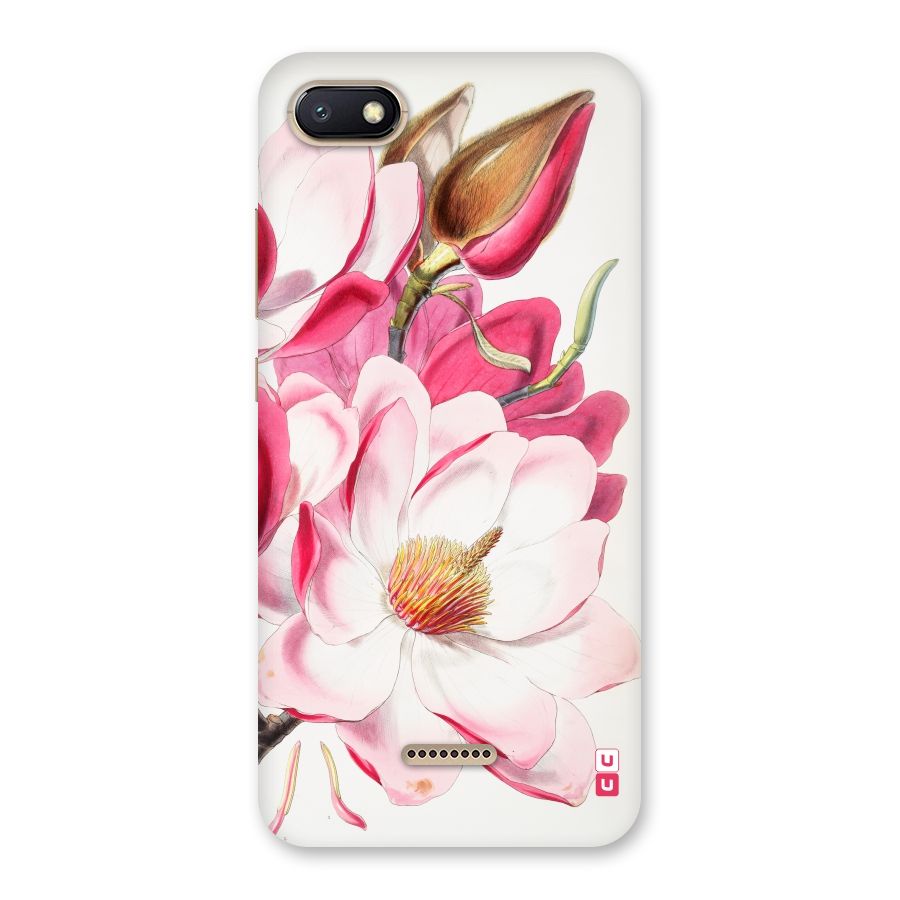 Pink Beautiful Flower Back Case for Redmi 6A
