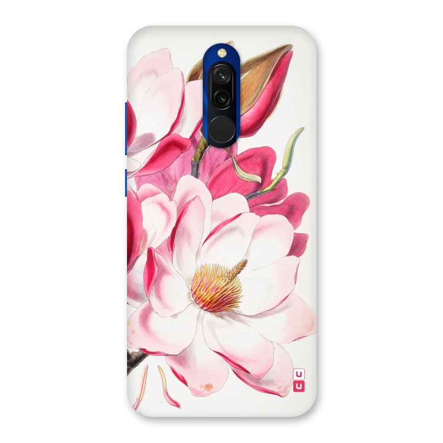 Pink Beautiful Flower Back Case for Redmi 8