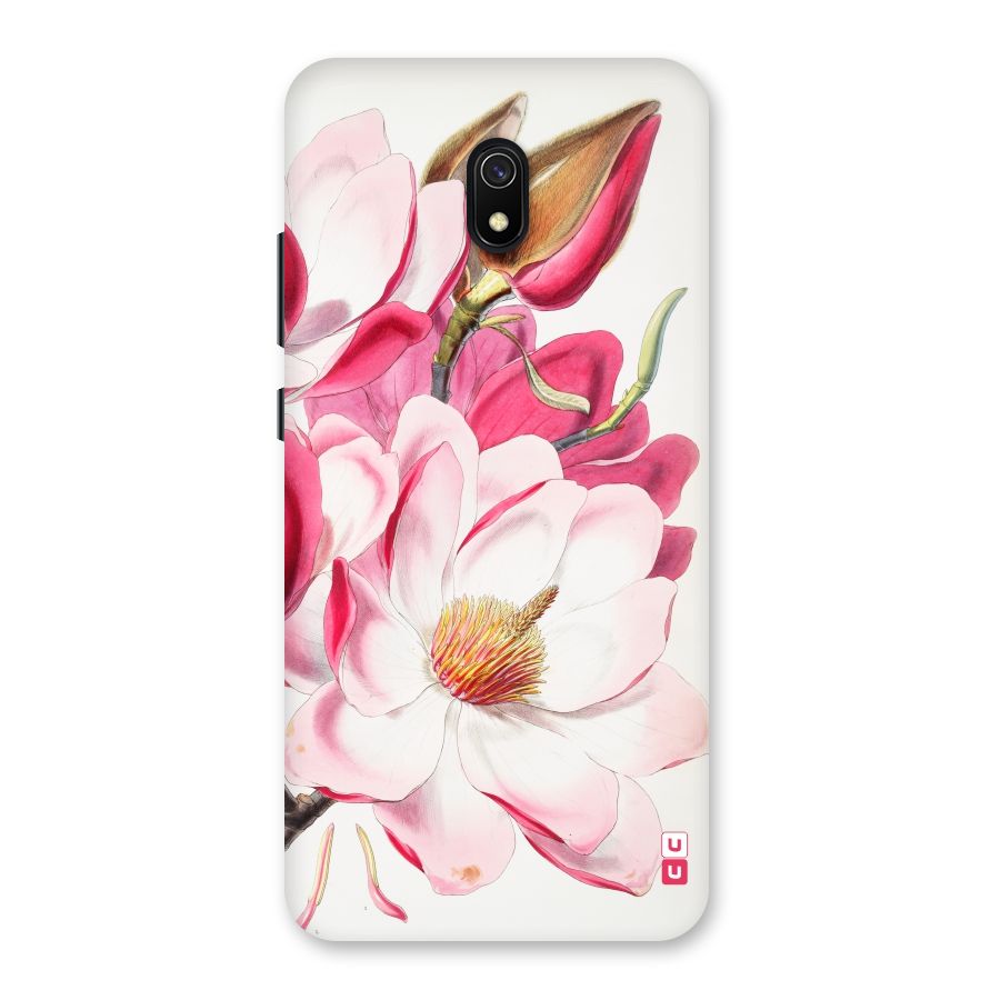 Pink Beautiful Flower Back Case for Redmi 8A