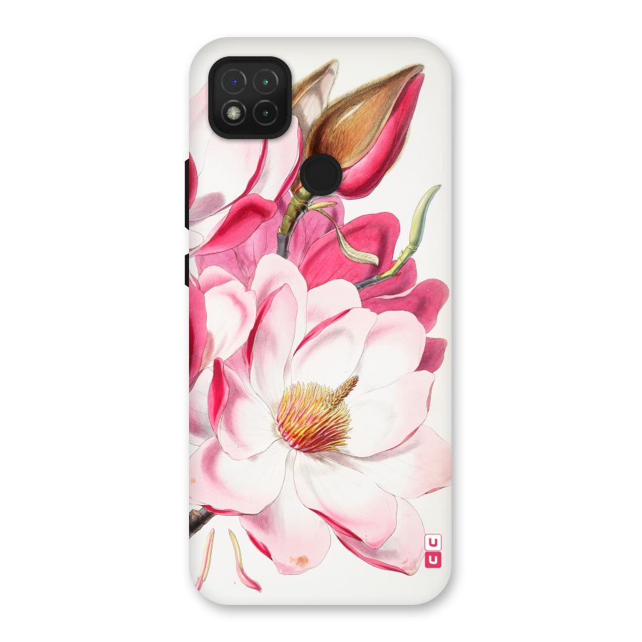 Pink Beautiful Flower Back Case for Redmi 9