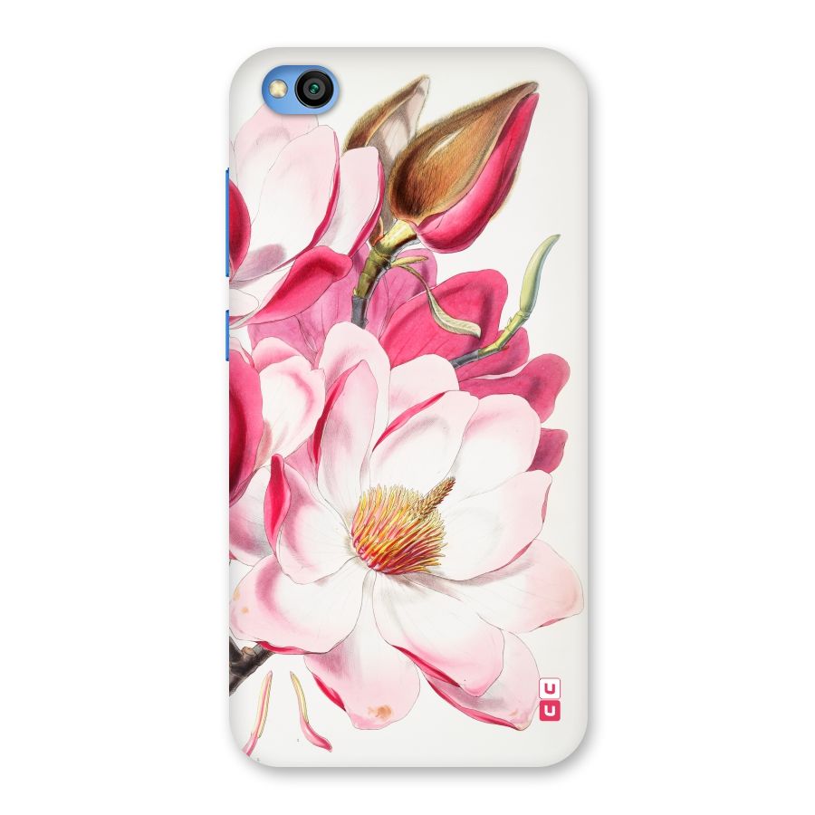 Pink Beautiful Flower Back Case for Redmi Go