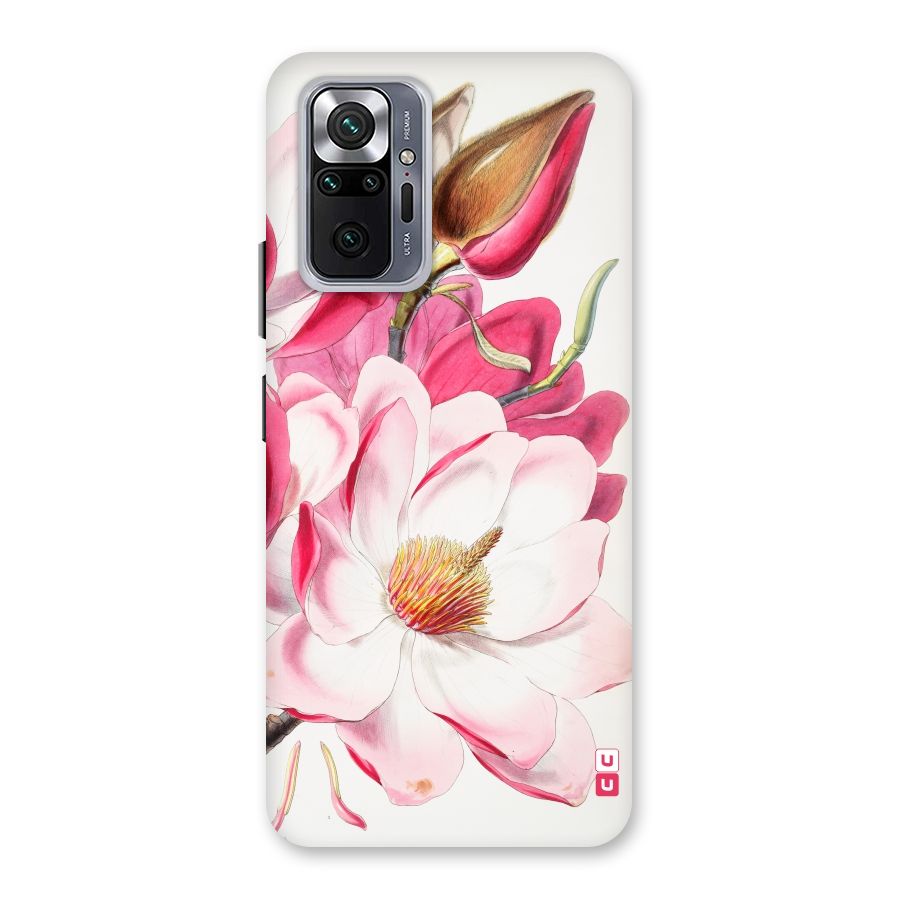 Pink Beautiful Flower Back Case for Redmi Note 10 Pro Max