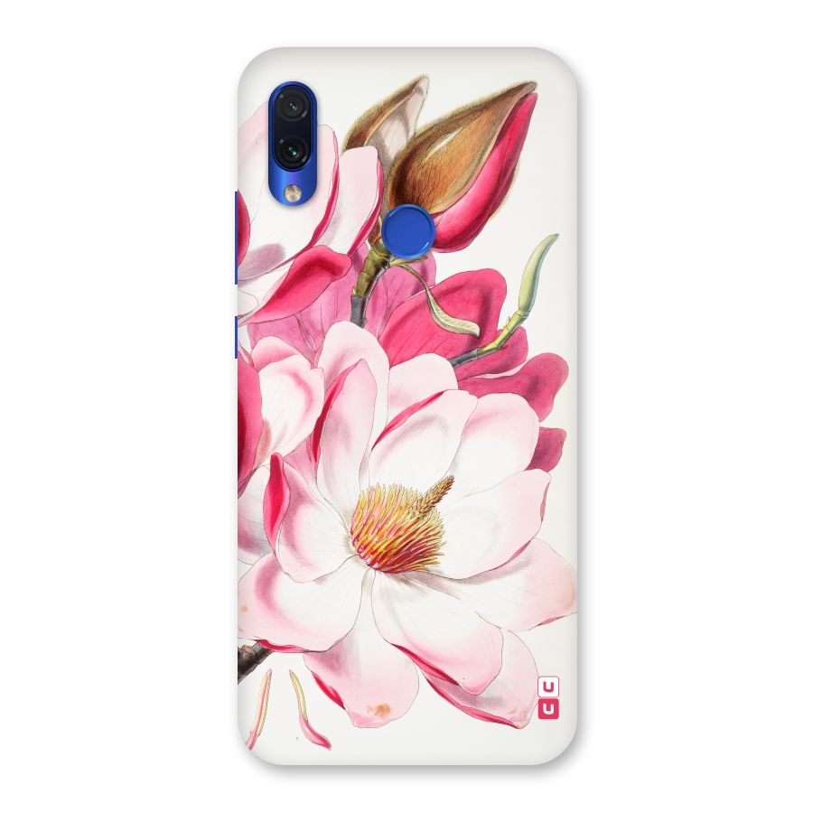 Pink Beautiful Flower Back Case for Redmi Note 7