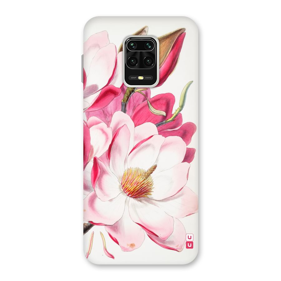 Pink Beautiful Flower Back Case for Redmi Note 9 Pro Max