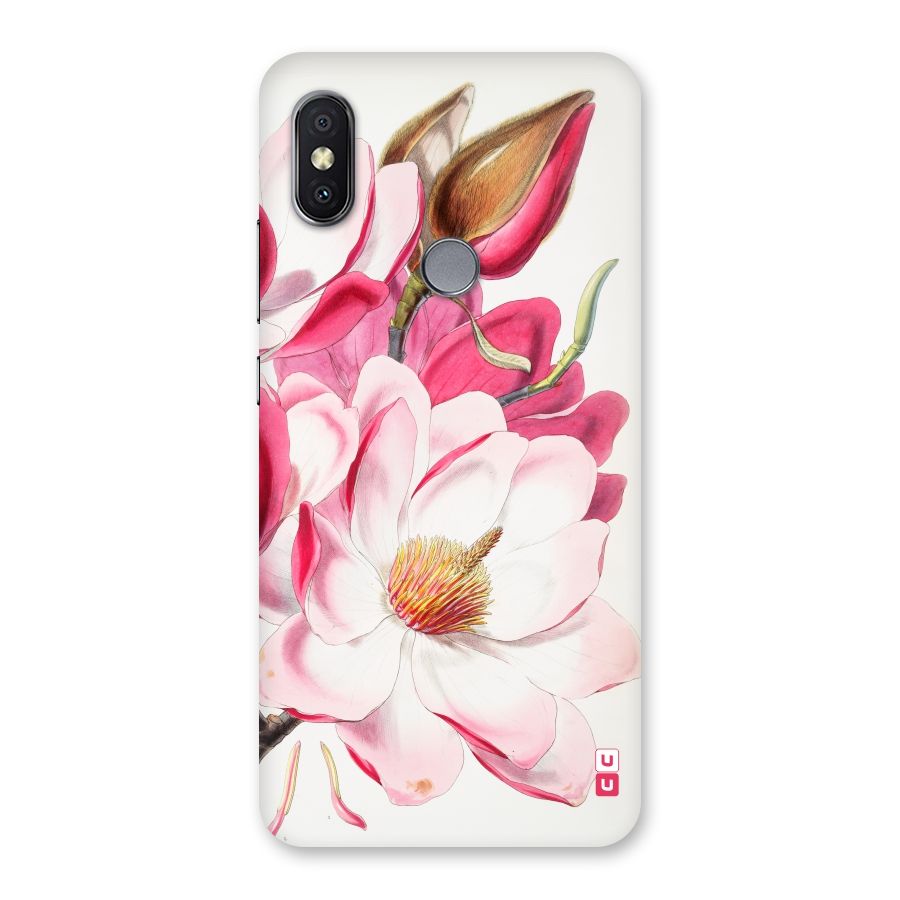 Pink Beautiful Flower Back Case for Redmi Y2