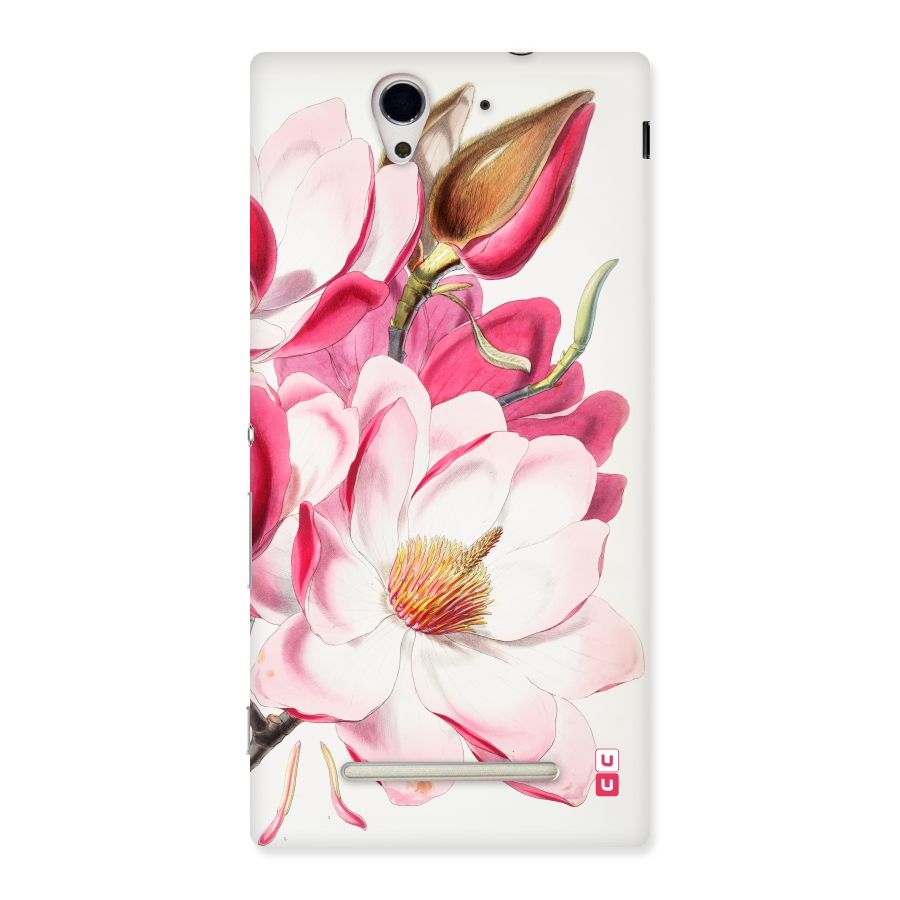 Pink Beautiful Flower Back Case for Sony Xperia C3