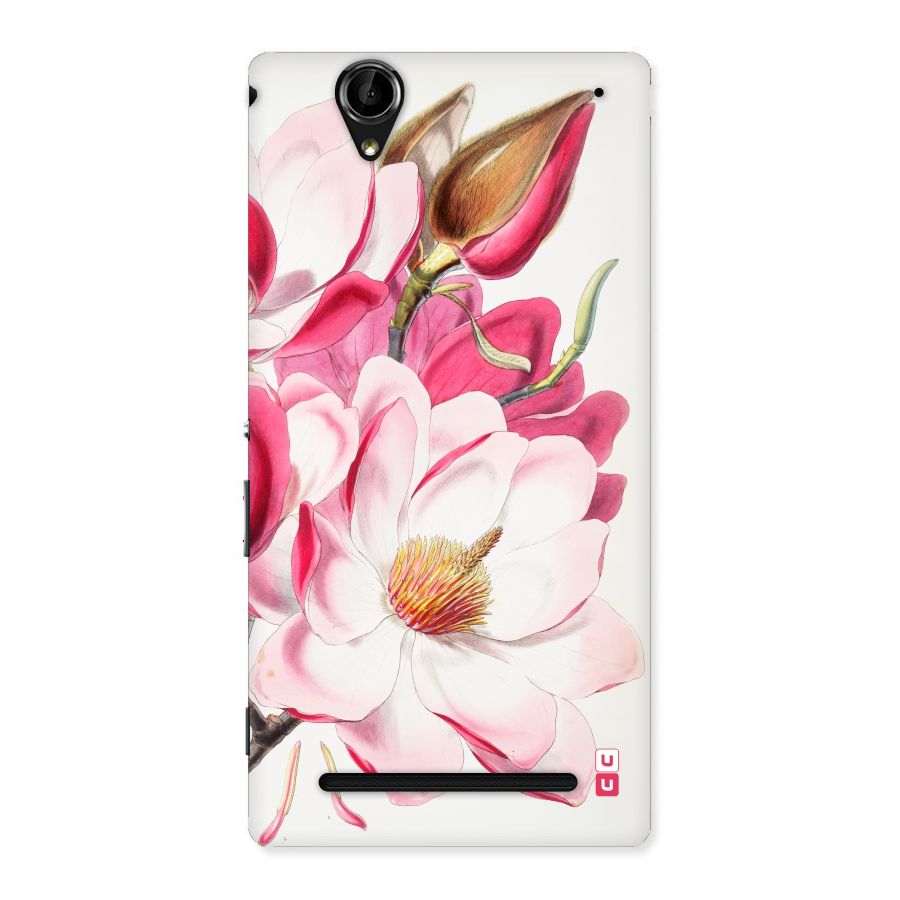 Pink Beautiful Flower Back Case for Sony Xperia T2