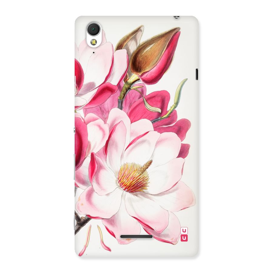 Pink Beautiful Flower Back Case for Sony Xperia T3