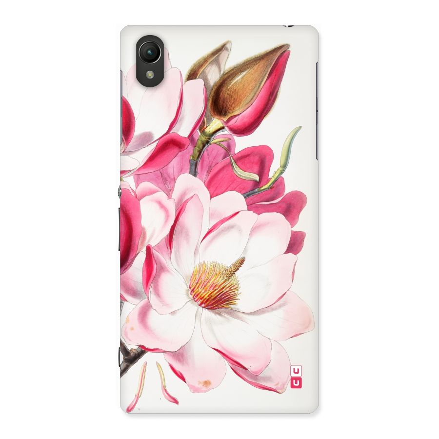 Pink Beautiful Flower Back Case for Sony Xperia Z1