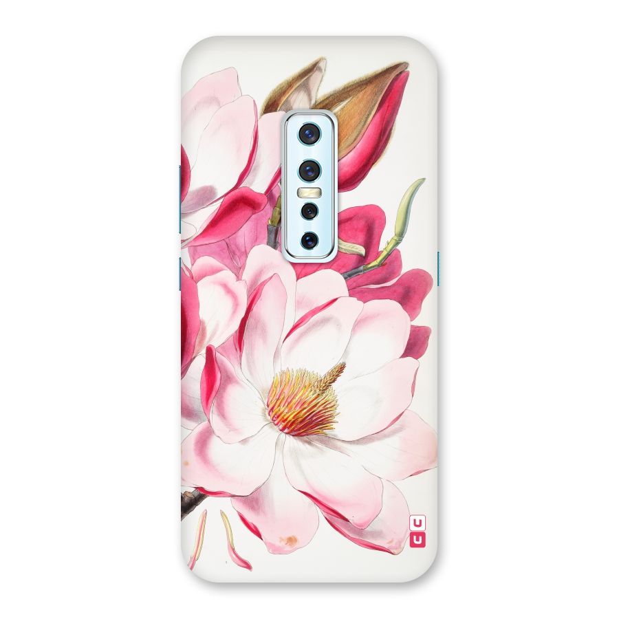 Pink Beautiful Flower Back Case for Vivo V17 Pro