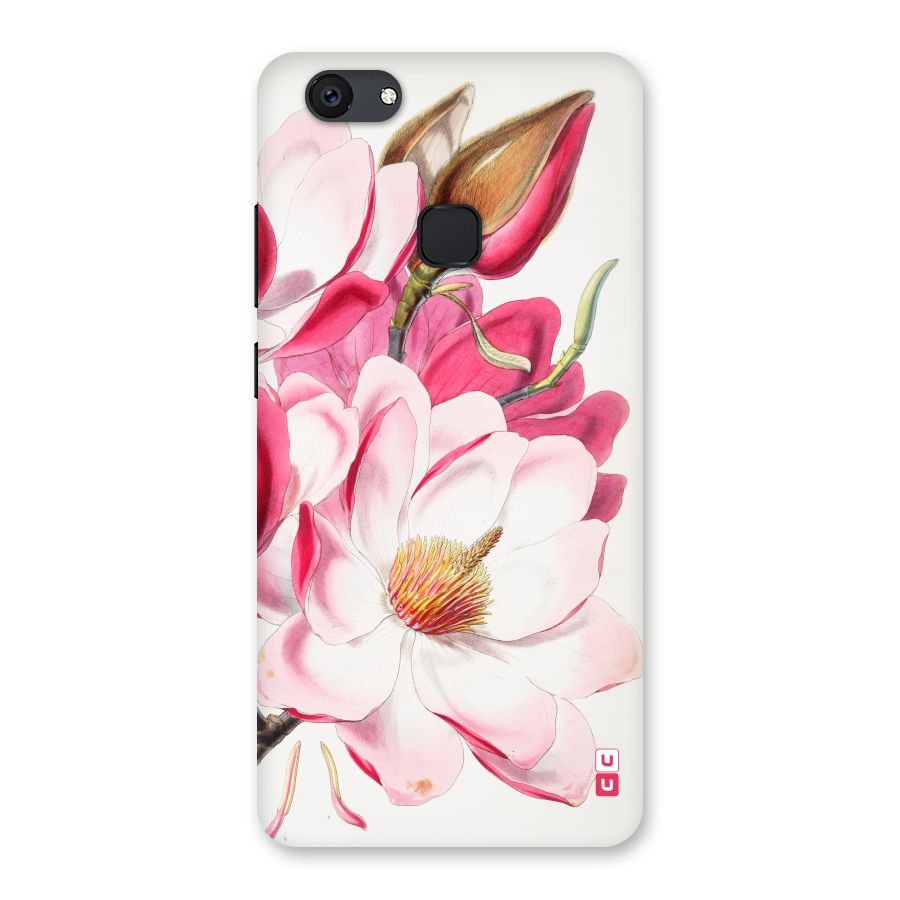 Pink Beautiful Flower Back Case for Vivo V7 Plus