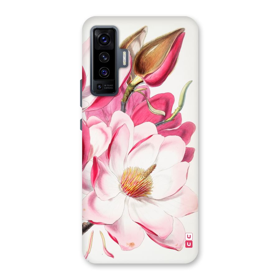 Pink Beautiful Flower Back Case for Vivo X50
