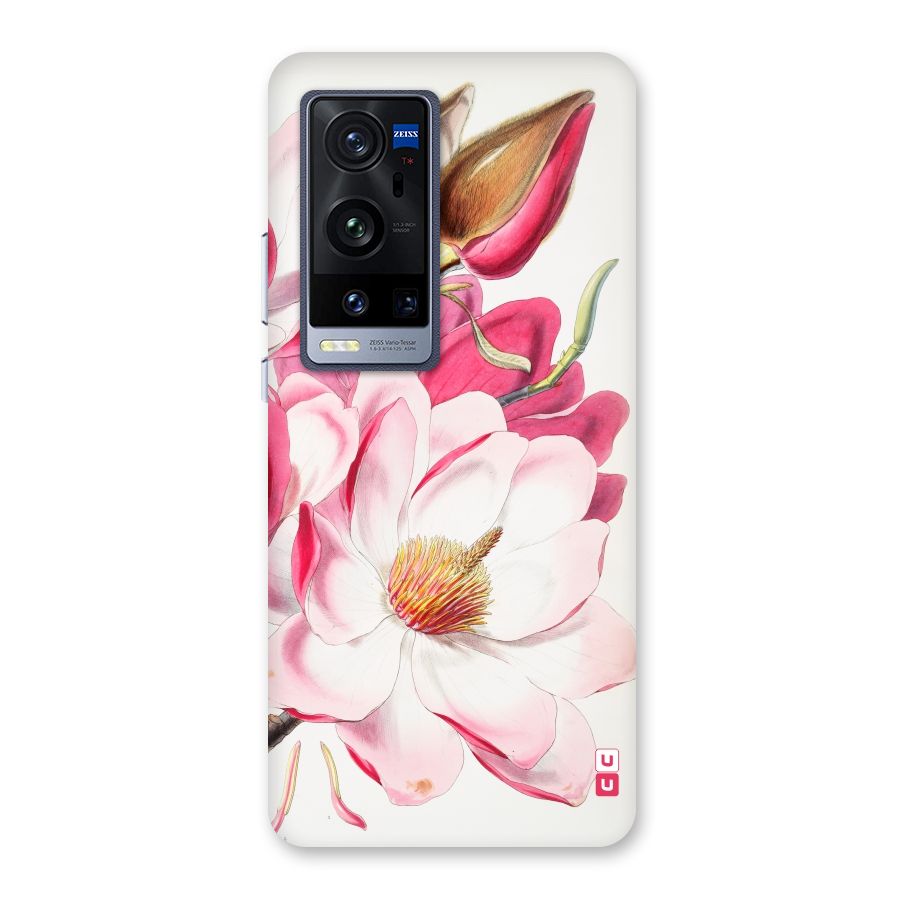 Pink Beautiful Flower Back Case for Vivo X60 Pro Plus