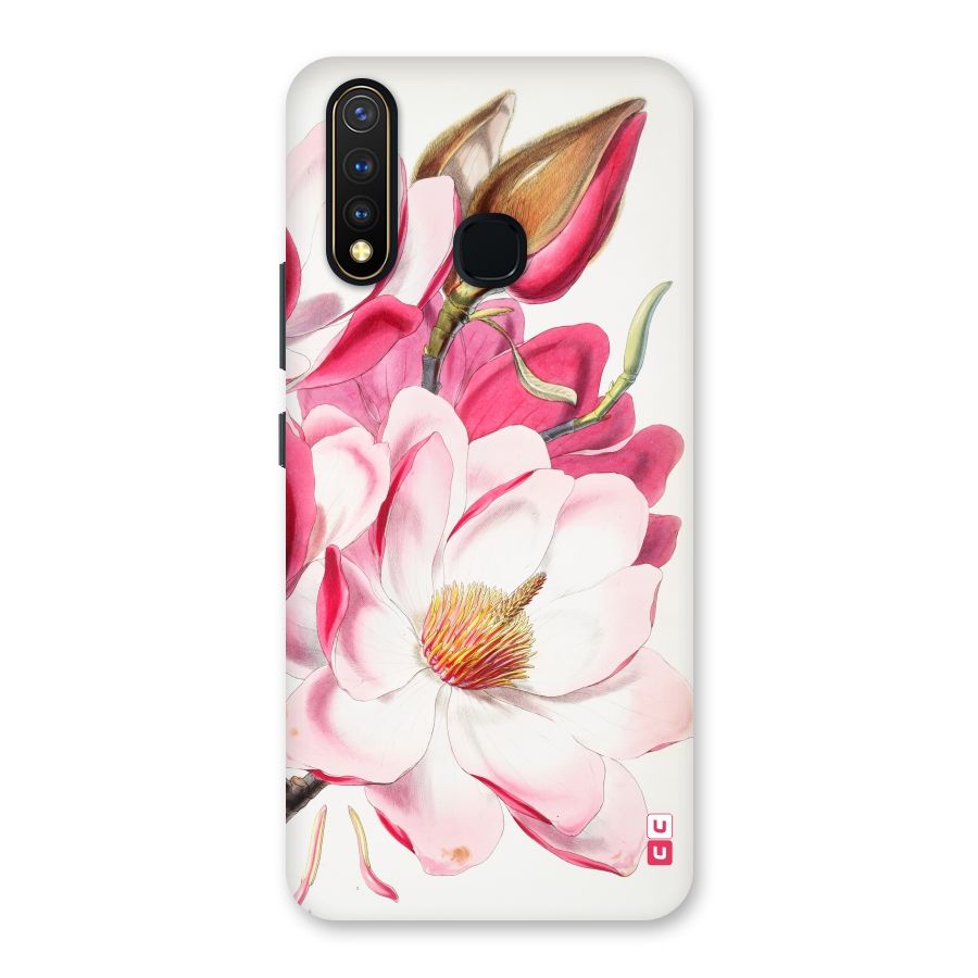 Pink Beautiful Flower Back Case for Vivo Y19