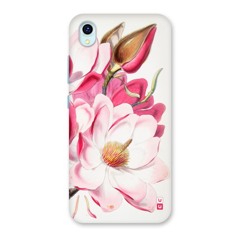 Pink Beautiful Flower Back Case for Vivo Y1s