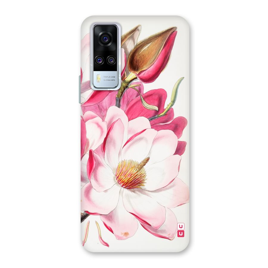 Pink Beautiful Flower Back Case for Vivo Y31