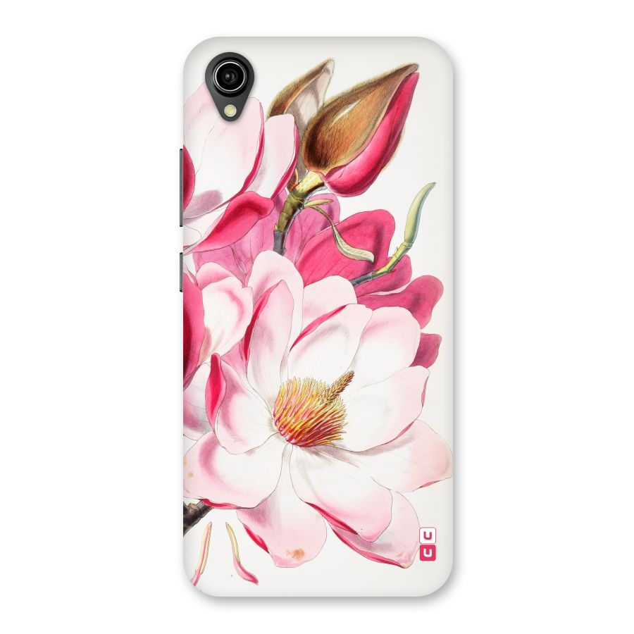Pink Beautiful Flower Back Case for Vivo Y90