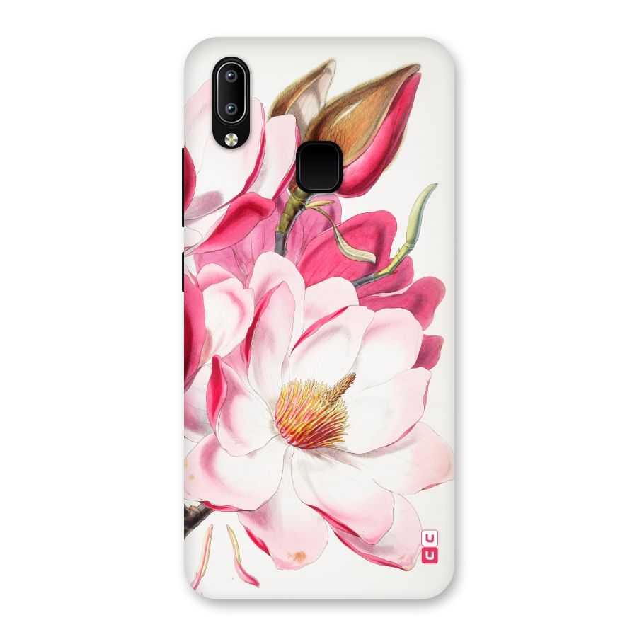 Pink Beautiful Flower Back Case for Vivo Y93