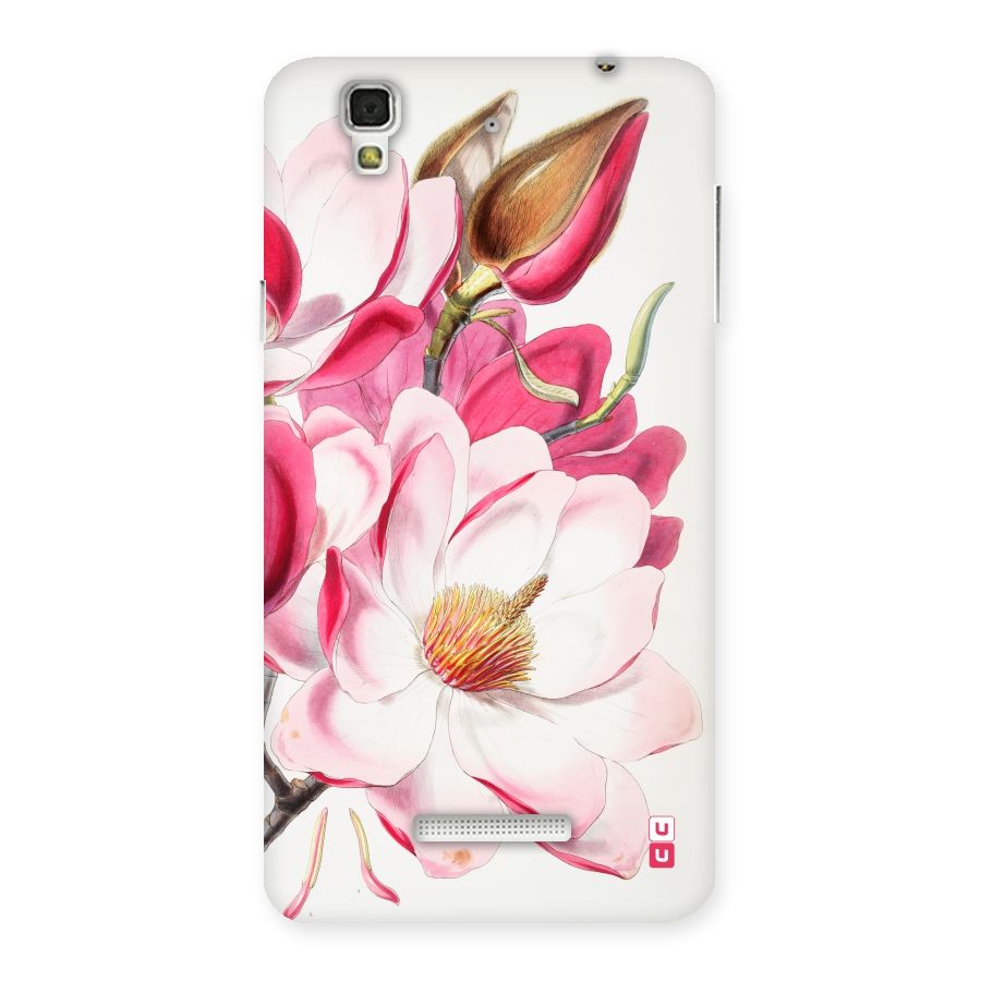 Pink Beautiful Flower Back Case for Yu Yureka