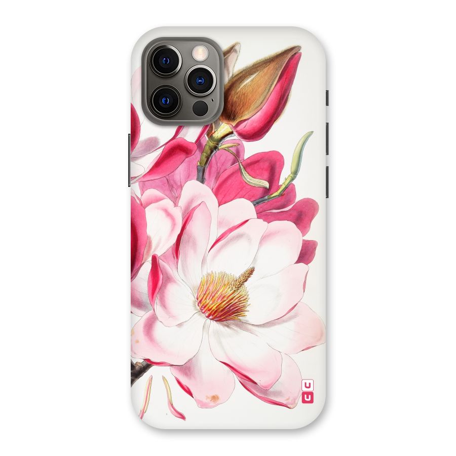 Pink Beautiful Flower Back Case for iPhone 12 Pro