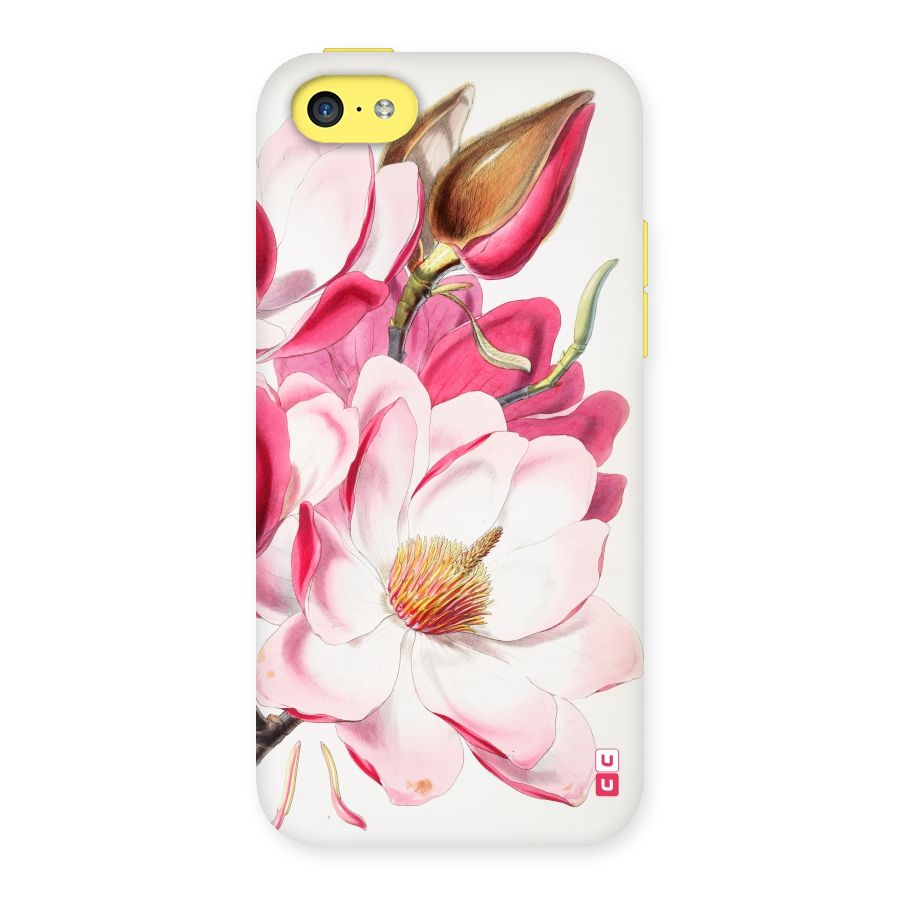 Pink Beautiful Flower Back Case for iPhone 5C