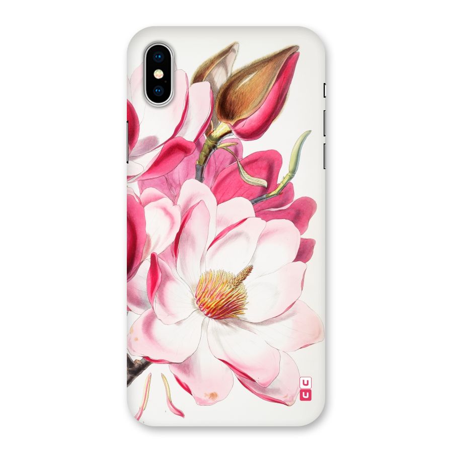 Pink Beautiful Flower Back Case for iPhone XS