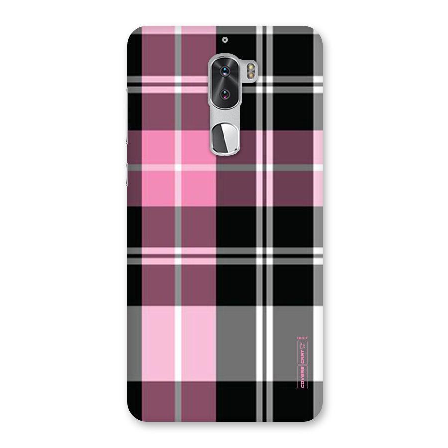 Pink Black Check Back Case for Coolpad Cool 1