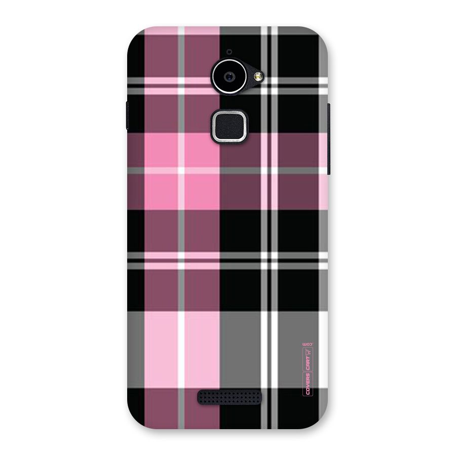 Pink Black Check Back Case for Coolpad Note 3 Lite