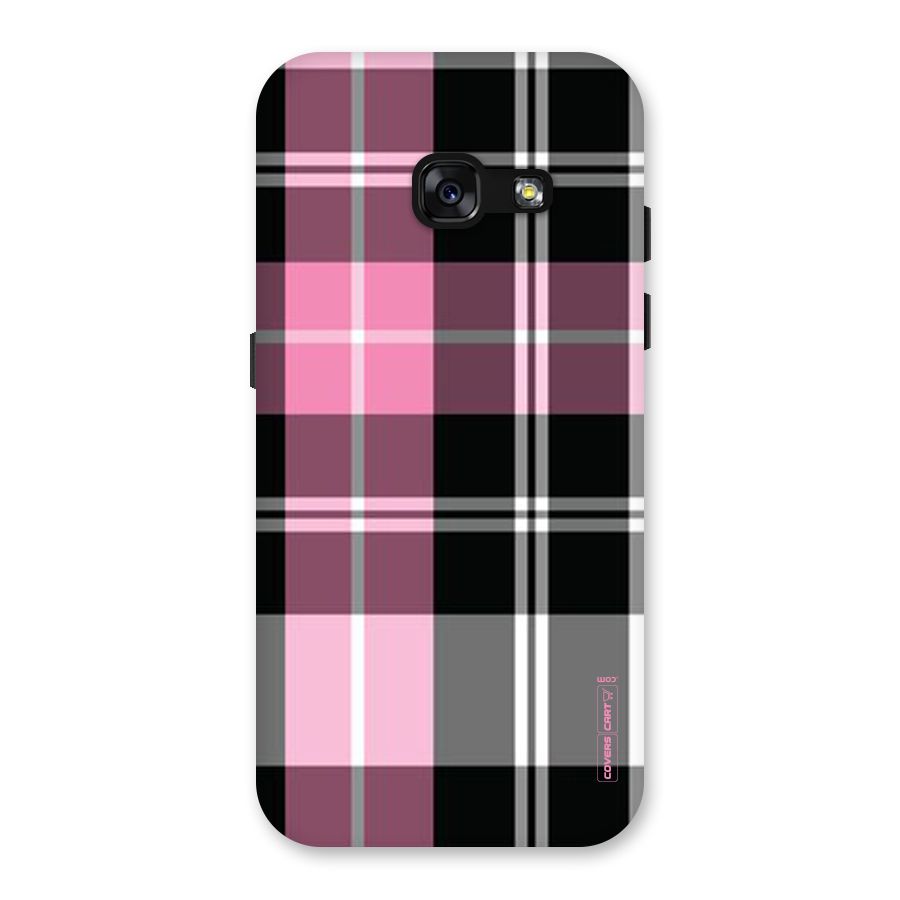 Pink Black Check Back Case for Galaxy A3 (2017)