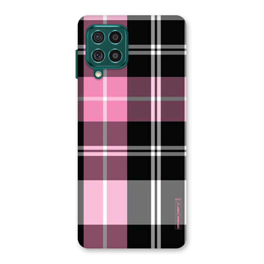 Pink Black Check Back Case for Galaxy F62