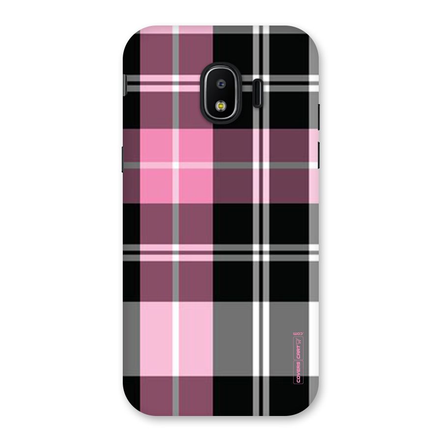 Pink Black Check Back Case for Galaxy J2 Pro 2018