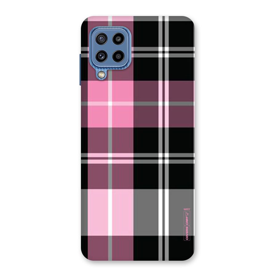 Pink Black Check Back Case for Galaxy M32