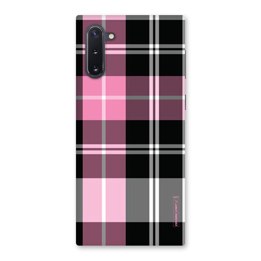Pink Black Check Back Case for Galaxy Note 10