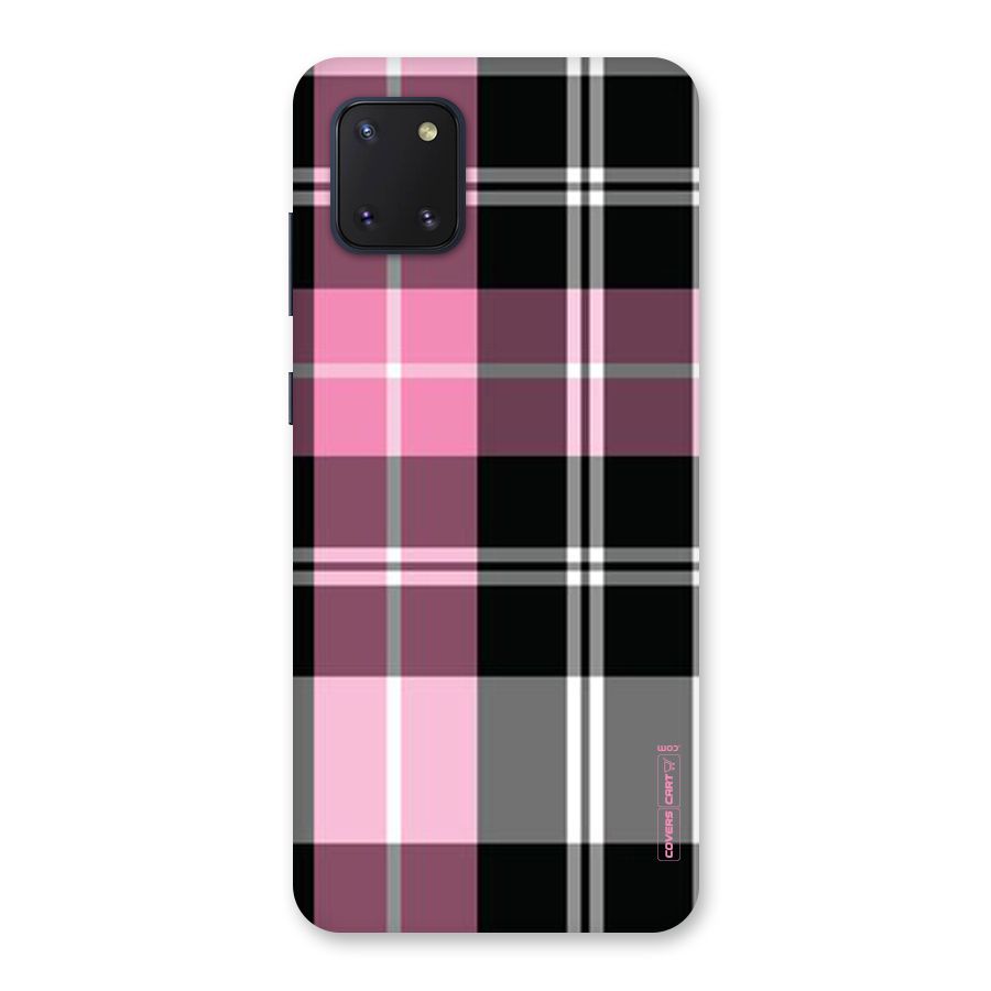 Pink Black Check Back Case for Galaxy Note 10 Lite