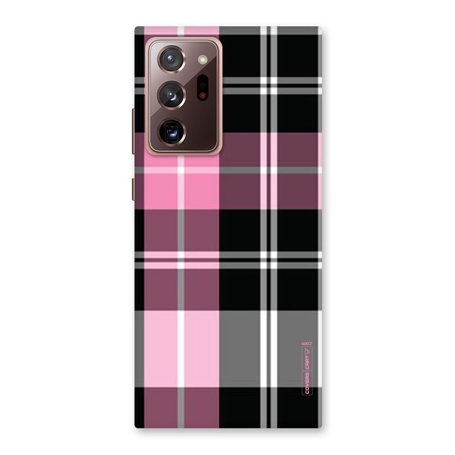 Pink Black Check Back Case for Galaxy Note 20 Ultra