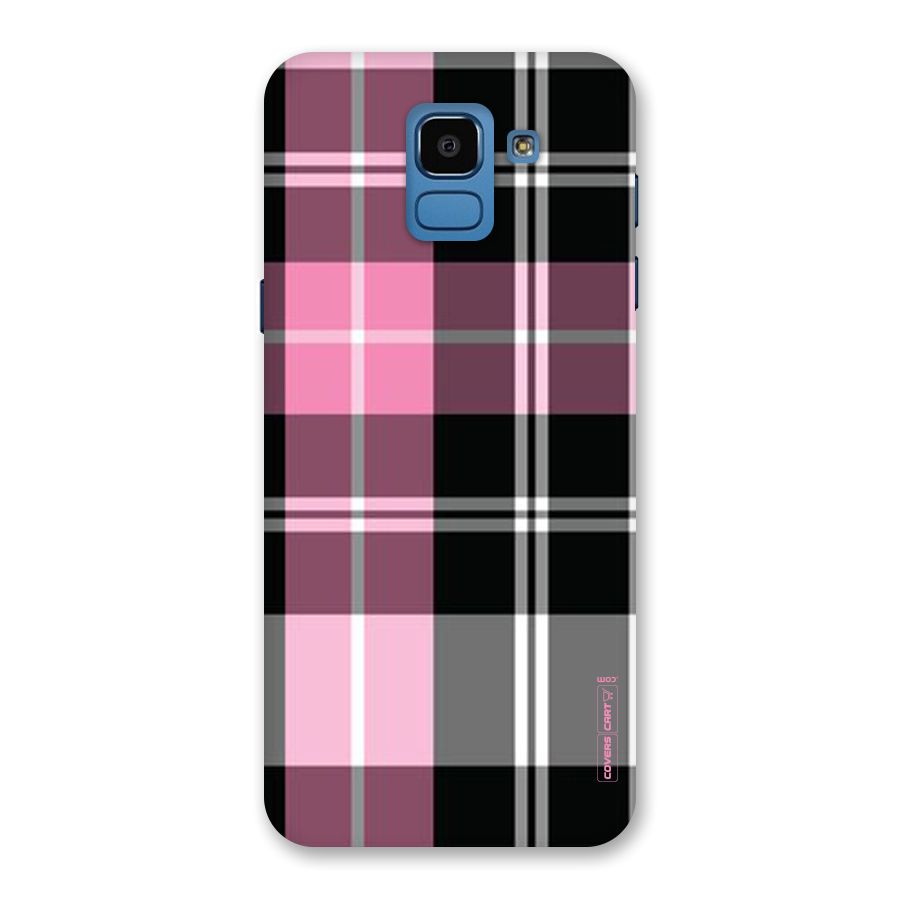 Pink Black Check Back Case for Galaxy On6