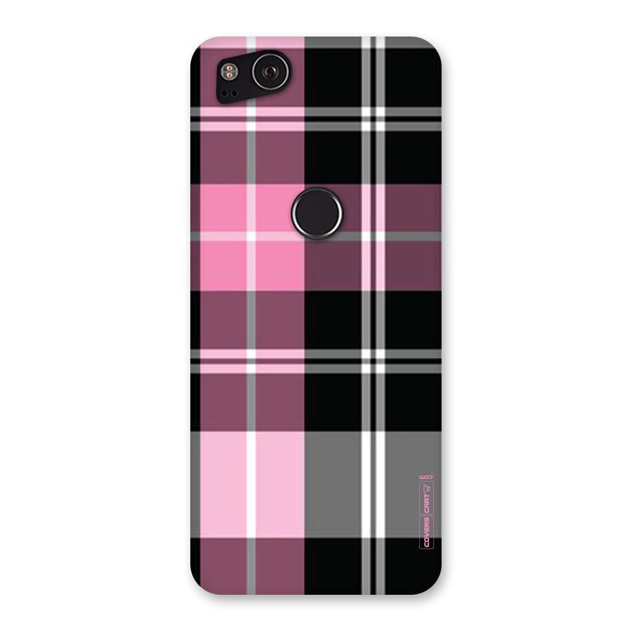Pink Black Check Back Case for Google Pixel 2