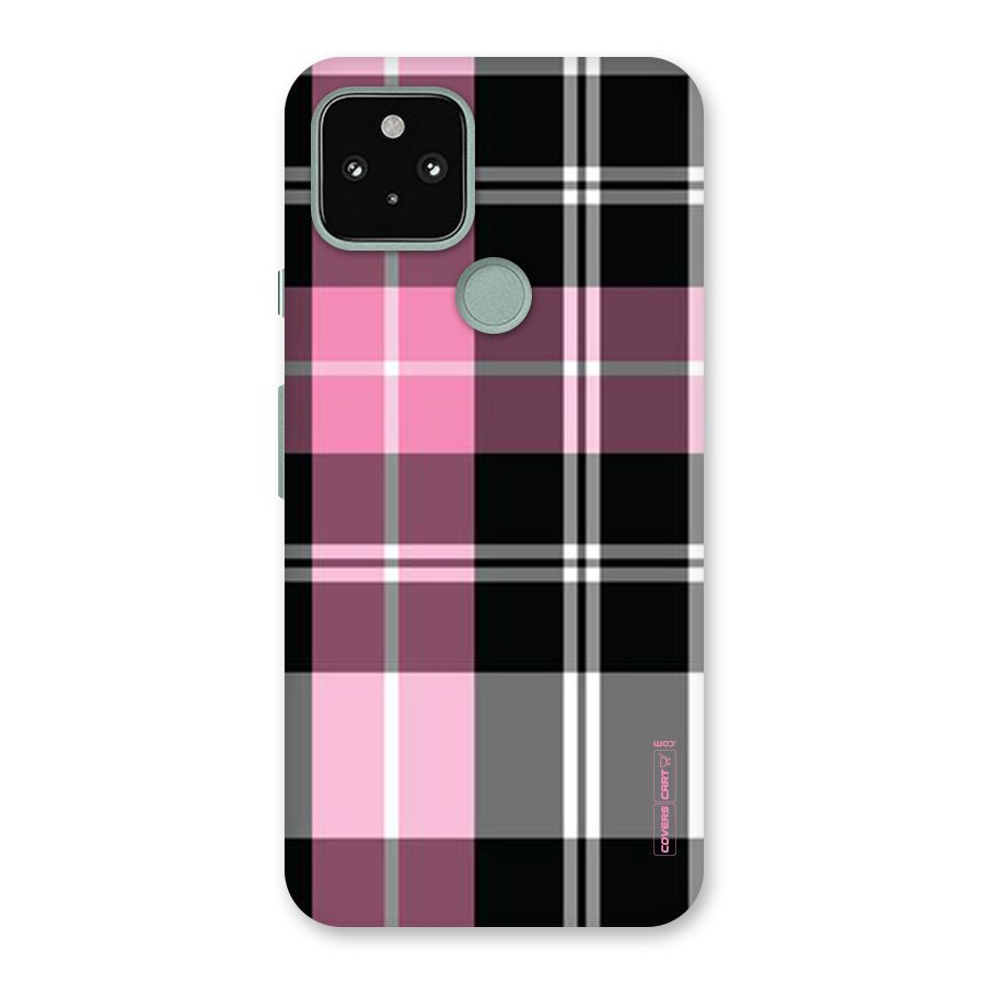Pink Black Check Back Case for Google Pixel 5