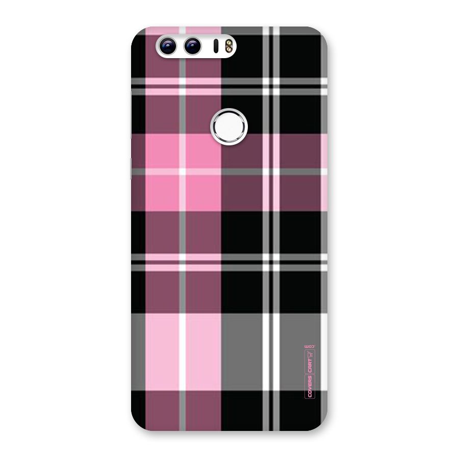 Pink Black Check Back Case for Honor 8