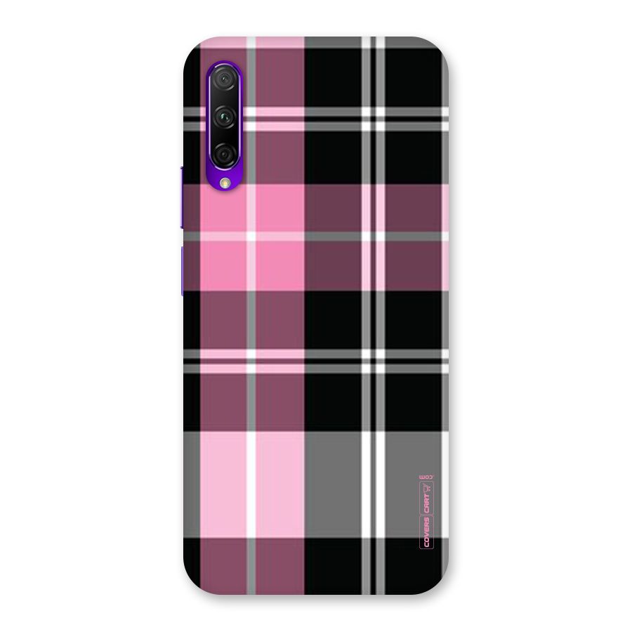 Pink Black Check Back Case for Honor 9X Pro