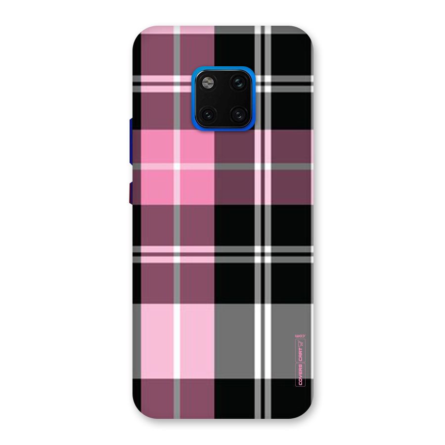 Pink Black Check Back Case for Huawei Mate 20 Pro