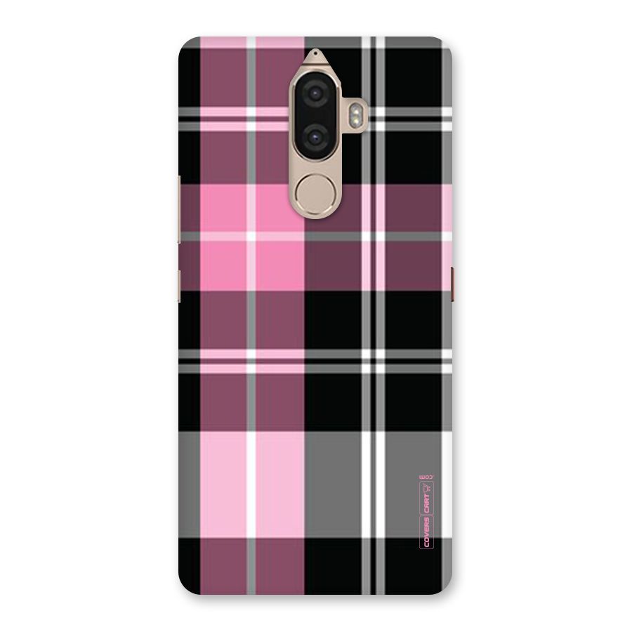 Pink Black Check Back Case for Lenovo K8 Note