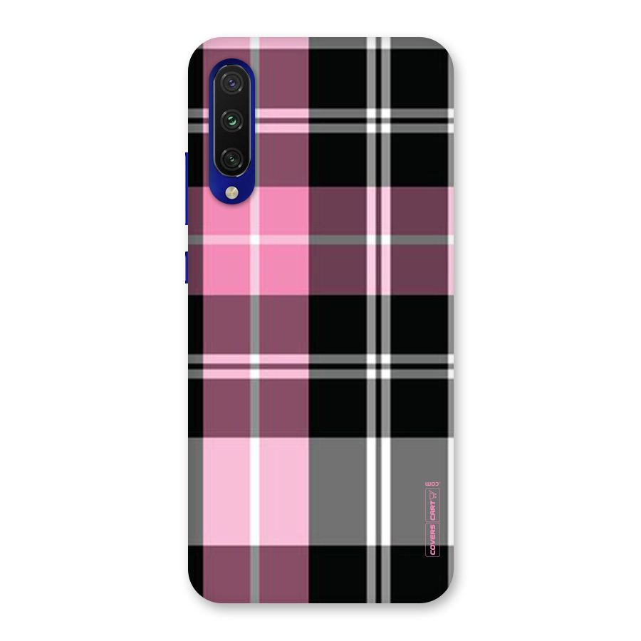 Pink Black Check Back Case for Mi A3