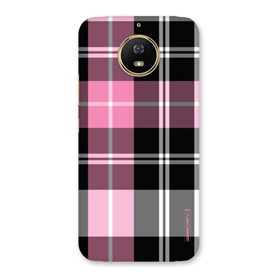Pink Black Check Back Case for Moto G5s